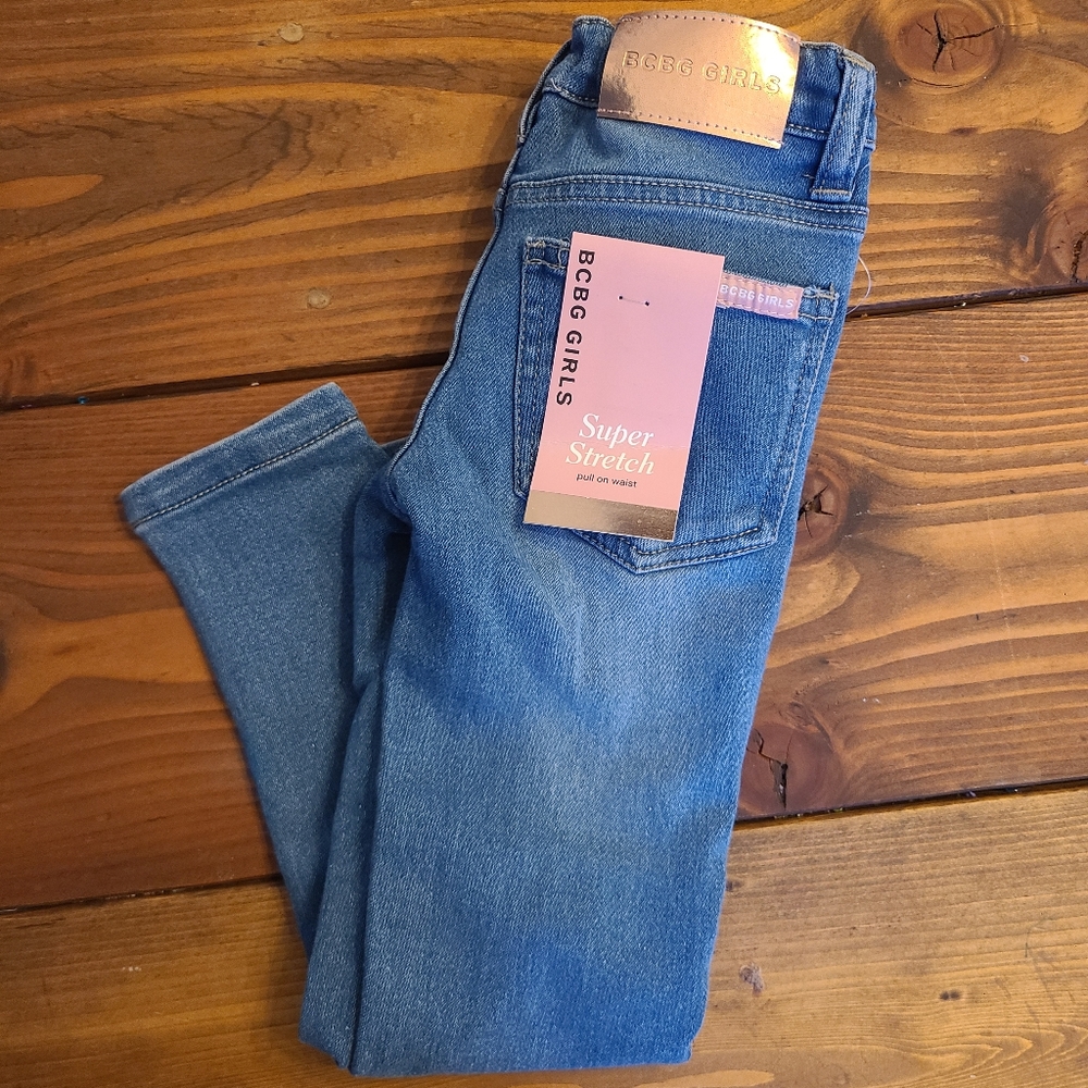 NWT - BCBG Toddler Skinny Jeans with Rose Gold Accents - 4